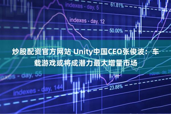 炒股配资官方网站 Unity中国CEO张俊波：车载游戏或将成潜力最大增量市场